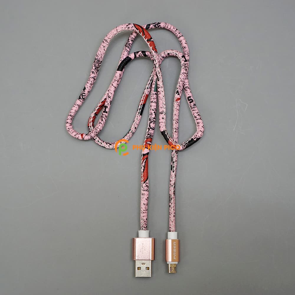 Cáp sạc nhanh iPhone bọc dù 1m Pnsen - Cáp sạc nhanh Micro Usb sạc nhanh 2A truyền dữ liệu - 3
