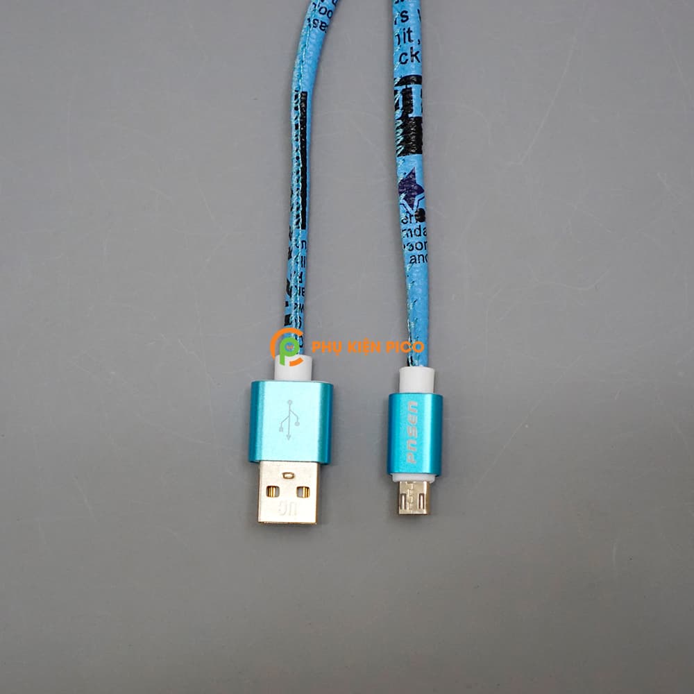 Cáp sạc nhanh iPhone bọc dù 1m Pnsen - Cáp sạc nhanh Micro Usb sạc nhanh 2A truyền dữ liệu - 8