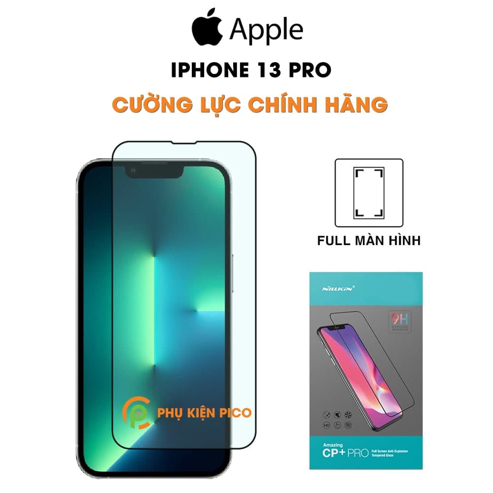 Kính cường lực iPhone 13 Pro full màn hình chính hãng Nillkin CP+ Pro