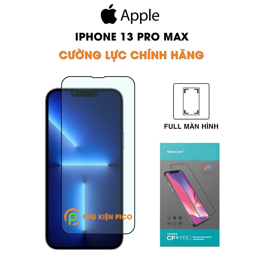 Kính cường lực iPhone 13 Pro Max full màn hình chính hãng Nillkin CP+ Pro