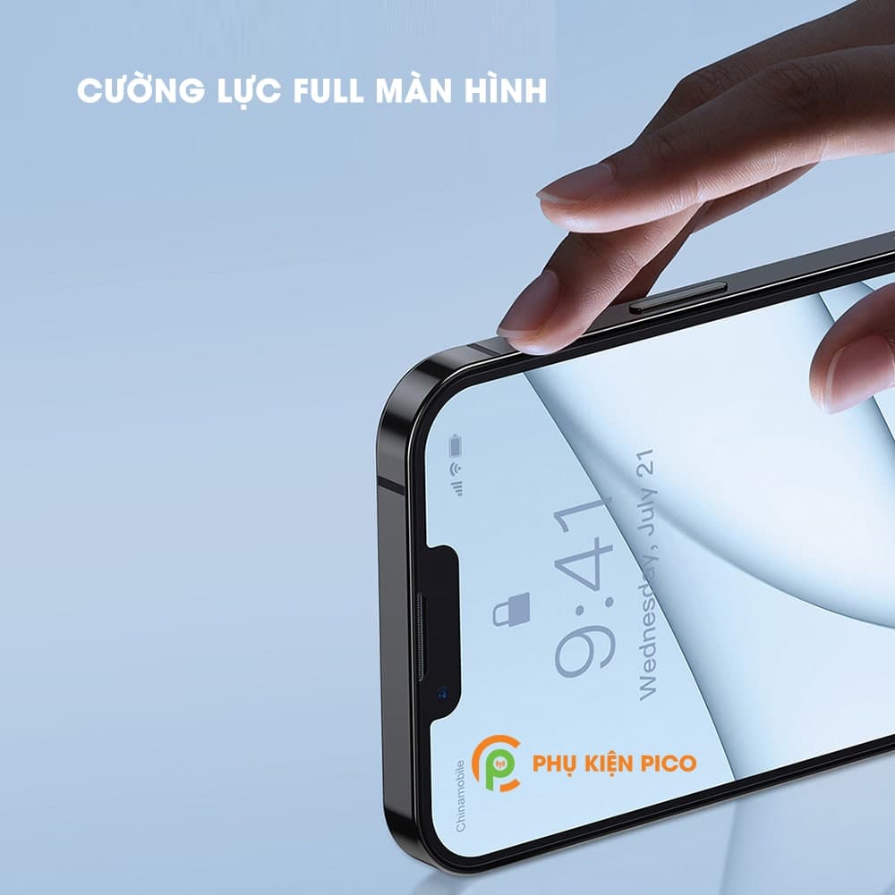 Kính cường lực iPhone 13 Pro Max trong suốt full màn hình có màng bảo vệ loa - 6