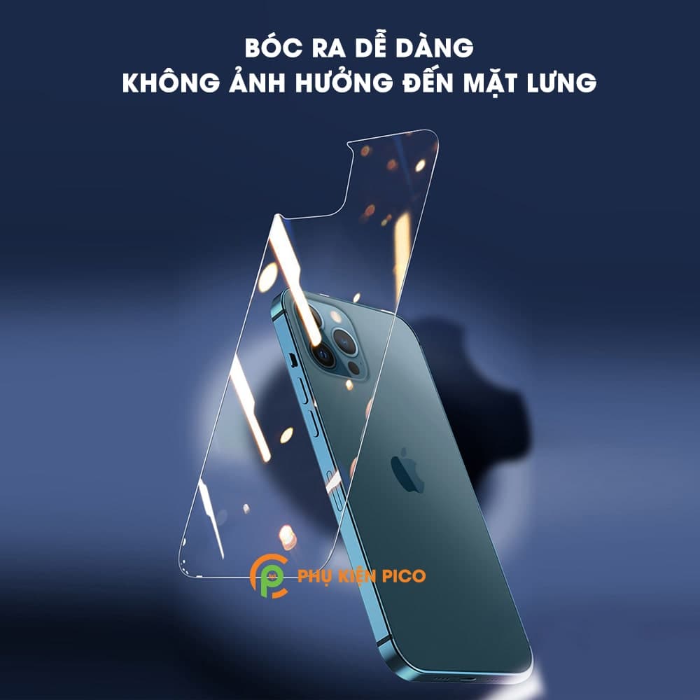 Kính cường lực lưng iPhone 13 Pro trong suốt full mặt lưng độ cứng 9H - 3