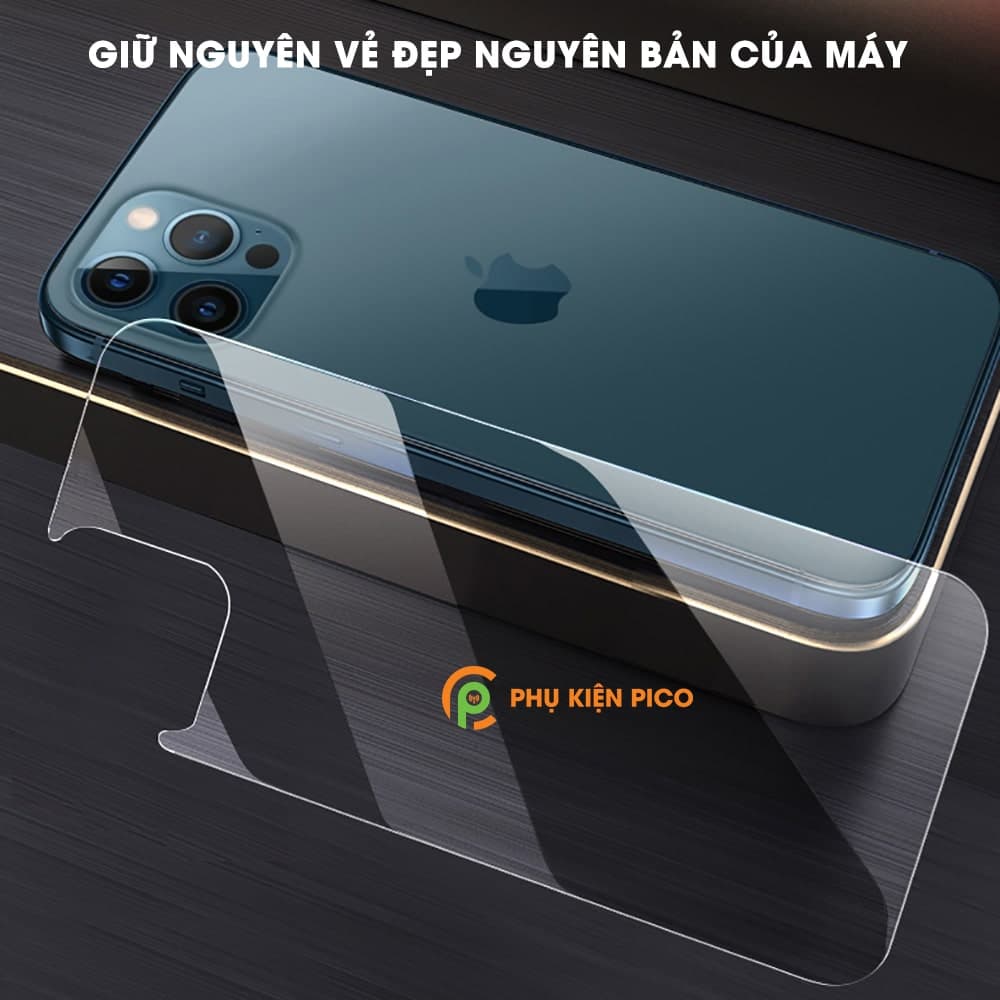 Kính cường lực lưng iPhone 13 Pro Max trong suốt full mặt lưng độ cứng 9H - 4