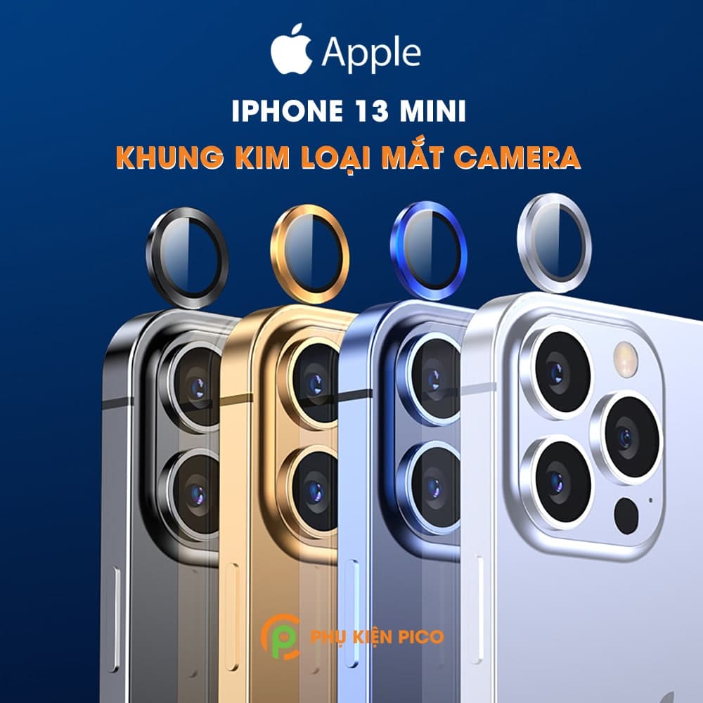 Cường lực mắt Camera Iphone 13 Mini kim loại siêu cứng
