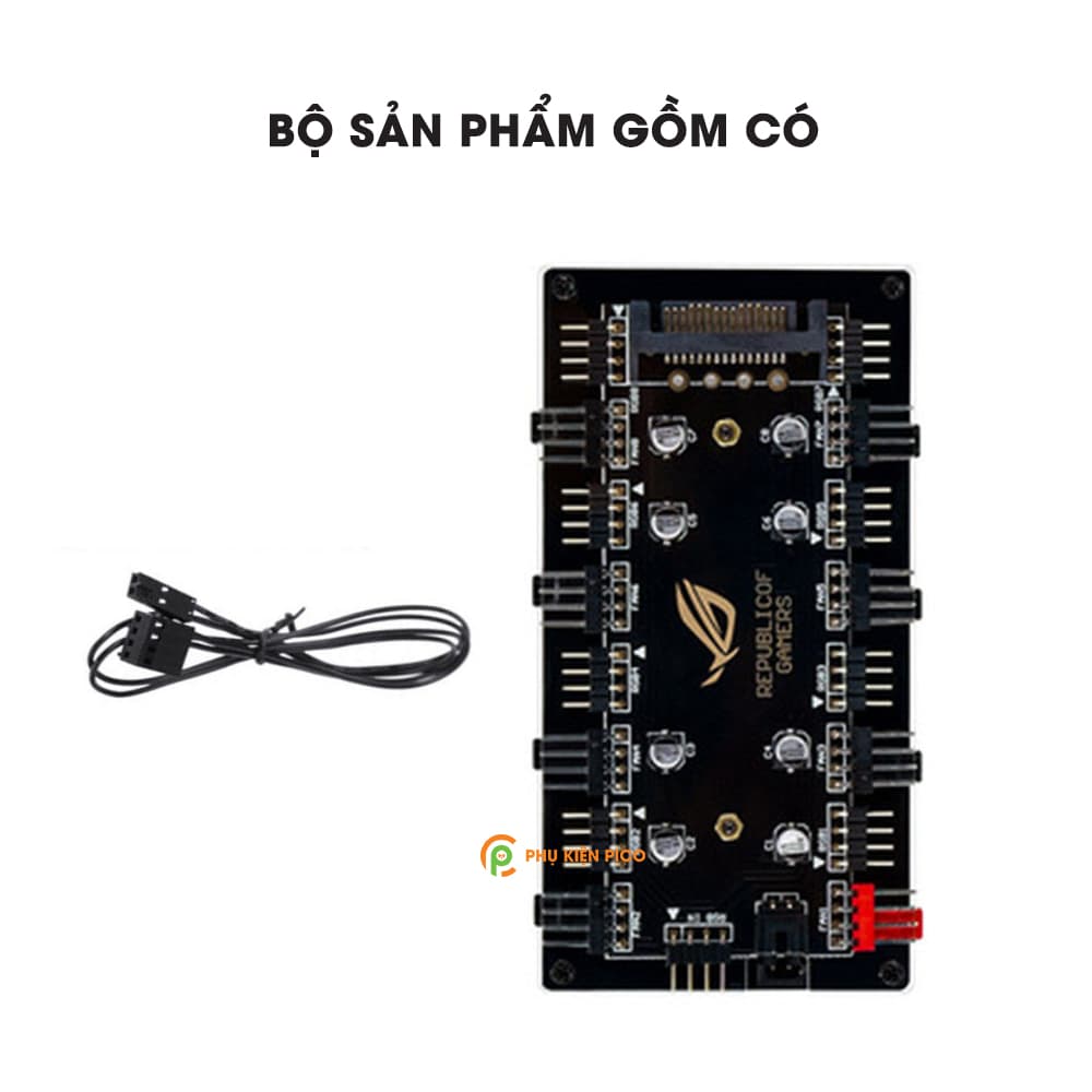 Hub Fan chia led fan RGB PWM 8 cổng - HUB 8 cổng RGB và PWM tích hợp - 3