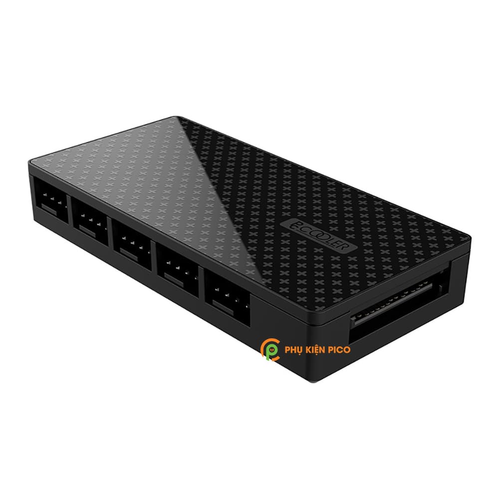 Hub chia Fan PWM 10 cổng 4 Pin hỗ trợ điều tốc, nguồn cấp điện quạt tản nhiệt cổng SATA - 5