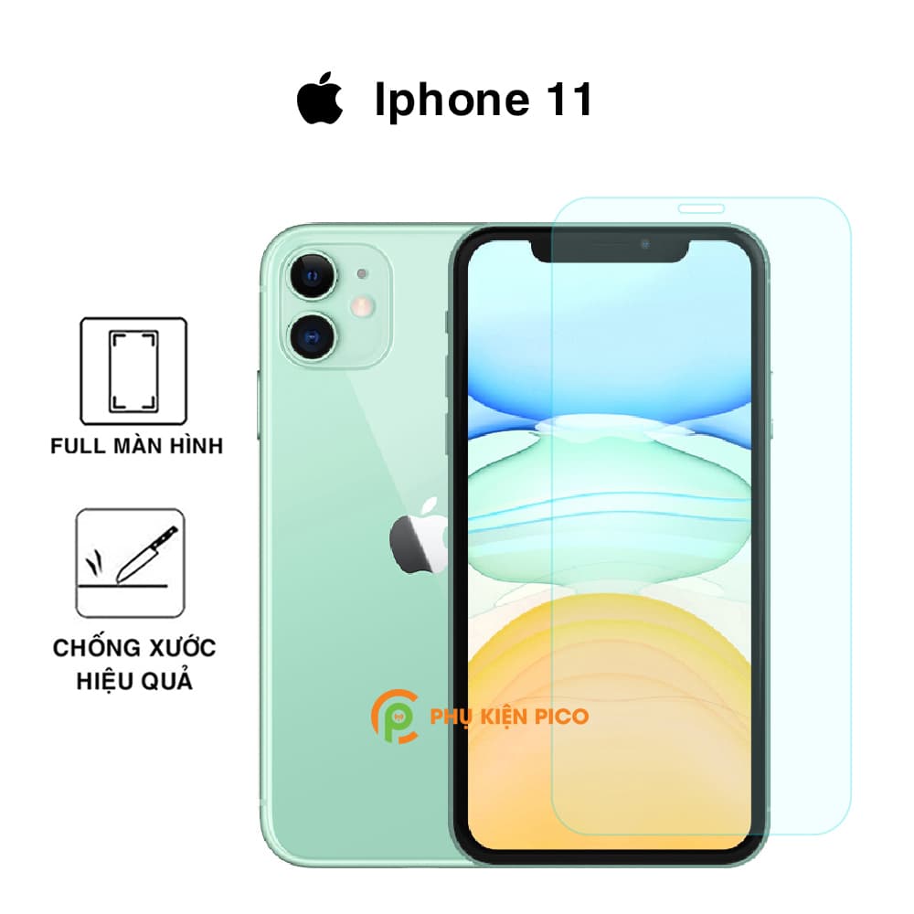 Kính cường lực Iphone 11 full màn hình trong suốt độ cứng 9H