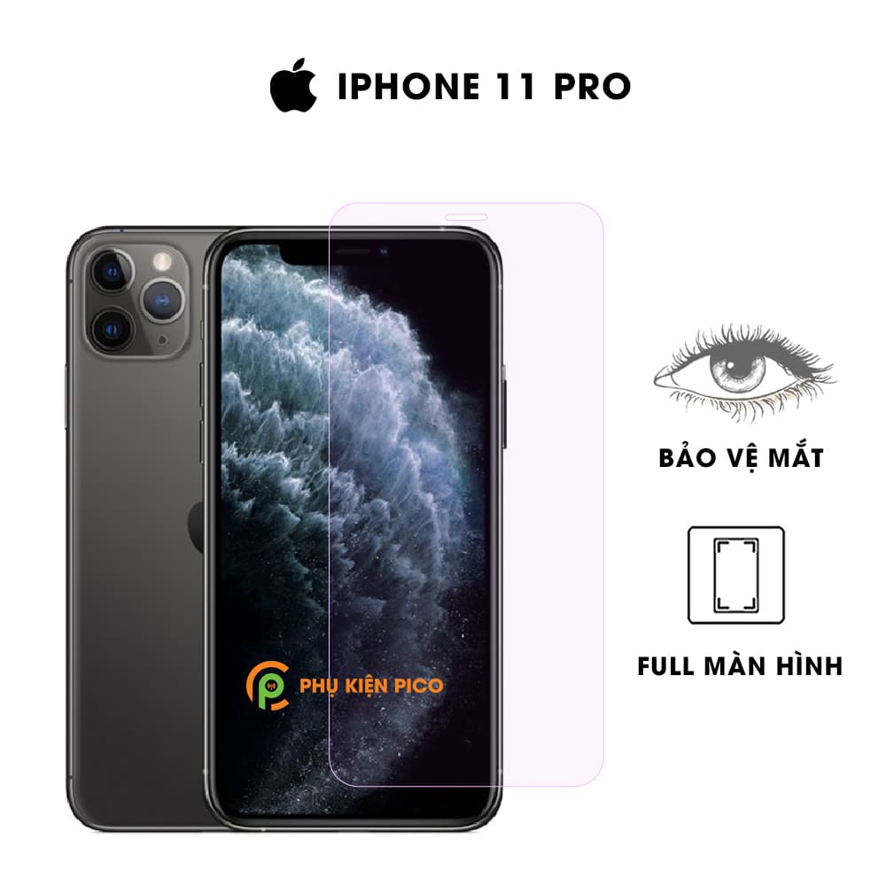 Cường lực Iphone 11 Pro chống ánh sáng xanh bảo vệ mắt full màn hình