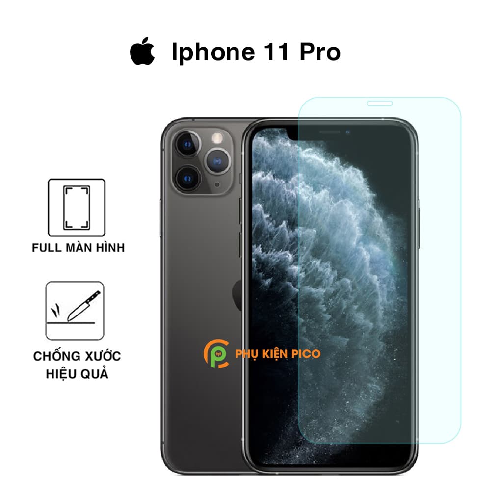 Kính cường lực Iphone 11 Pro full màn hình trong suốt độ cứng 9H