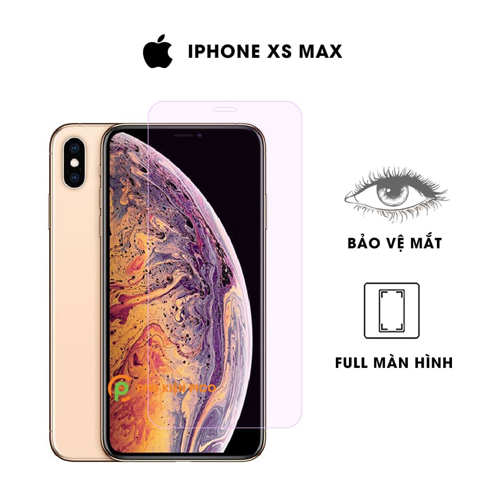 Cường lực Iphone Xs Max chống ánh sáng xanh bảo vệ mắt full màn hình