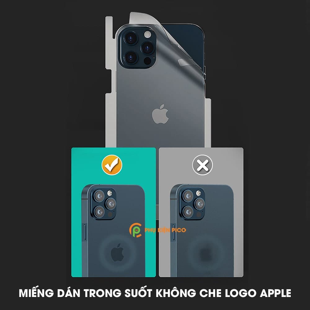 Dán lưng Iphone 13 PPF cao cấp dẻo vân mờ dán full mặt lưng và viền - 6