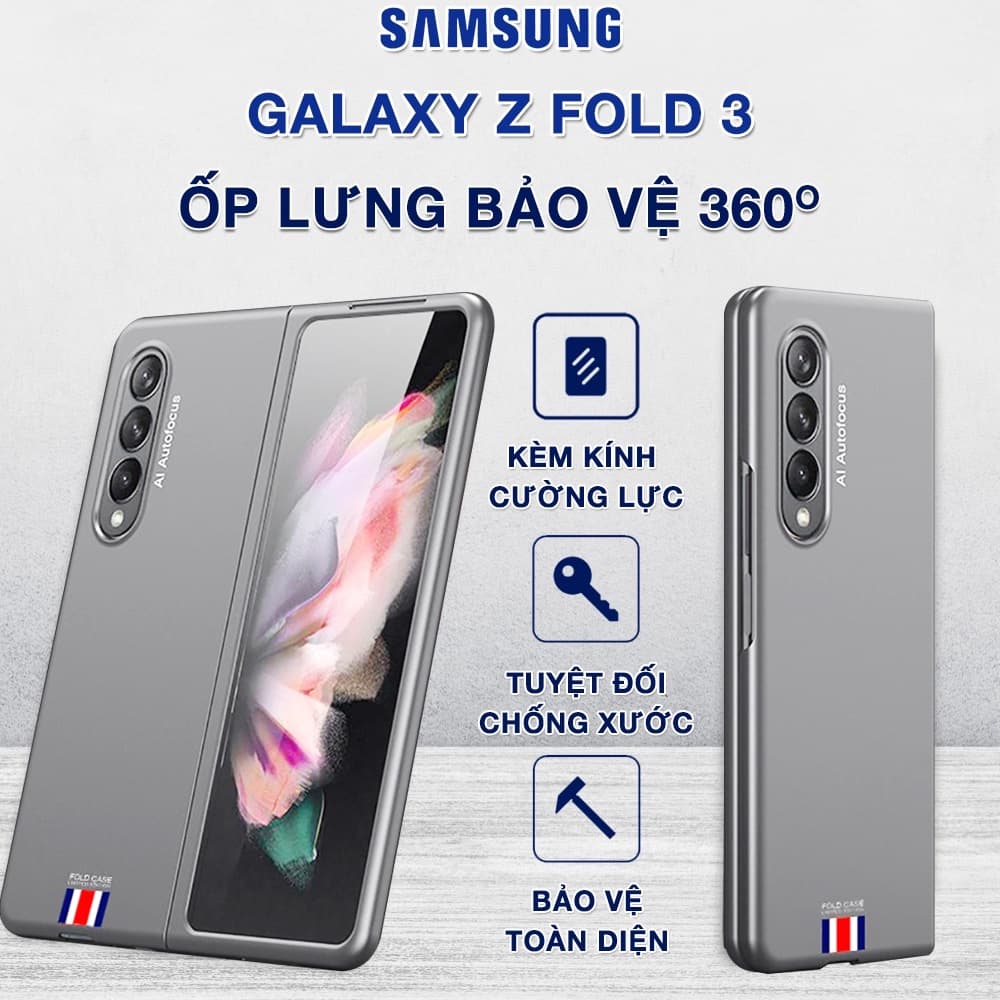 Ốp lưng Samsung Galaxy Z Fold 3 chống sốc có kính cường lực - 4