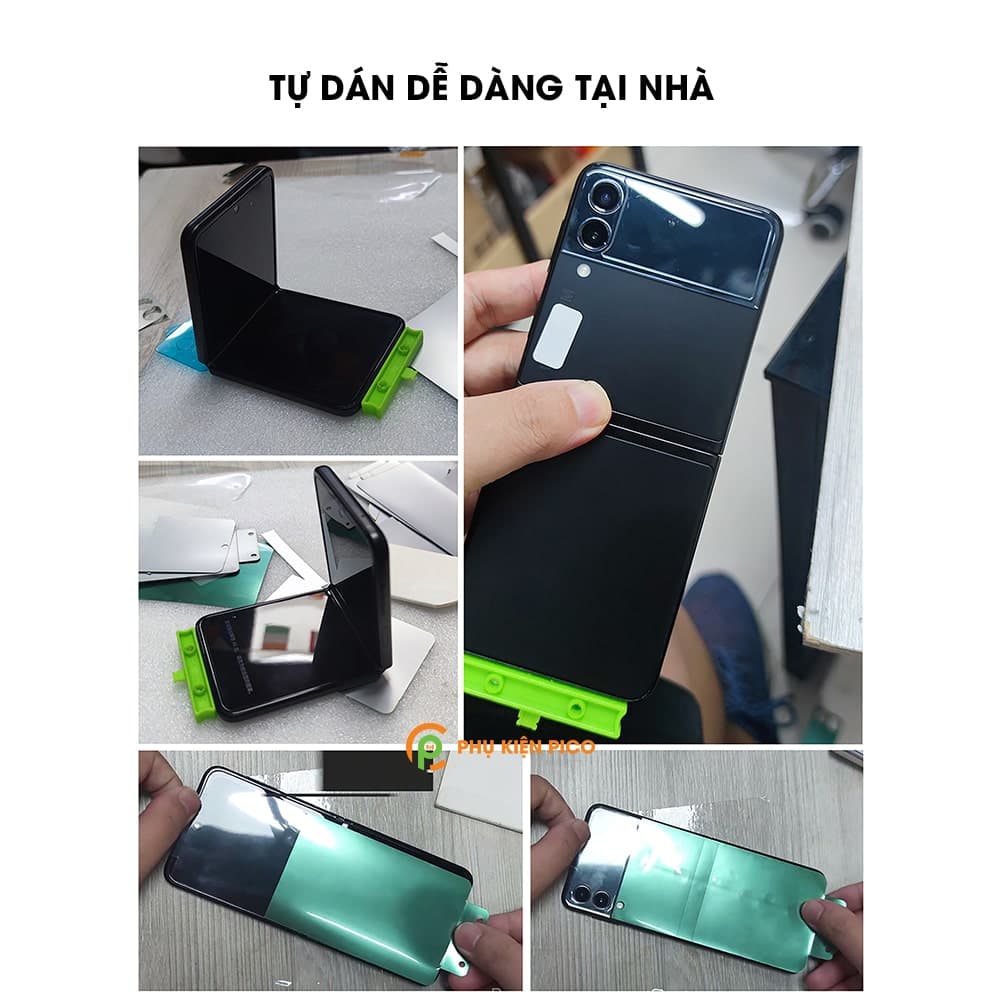 Dán màn hình và dán lưng Samsung Galaxy Z Flip 3 5G 360 độ full 2 mặt trước sau - 5