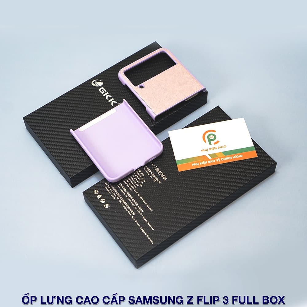 Ốp lưng Samsung Galaxy Z Flip 3 Cao cấp có kính cường lực kèm ví thông minh - 9