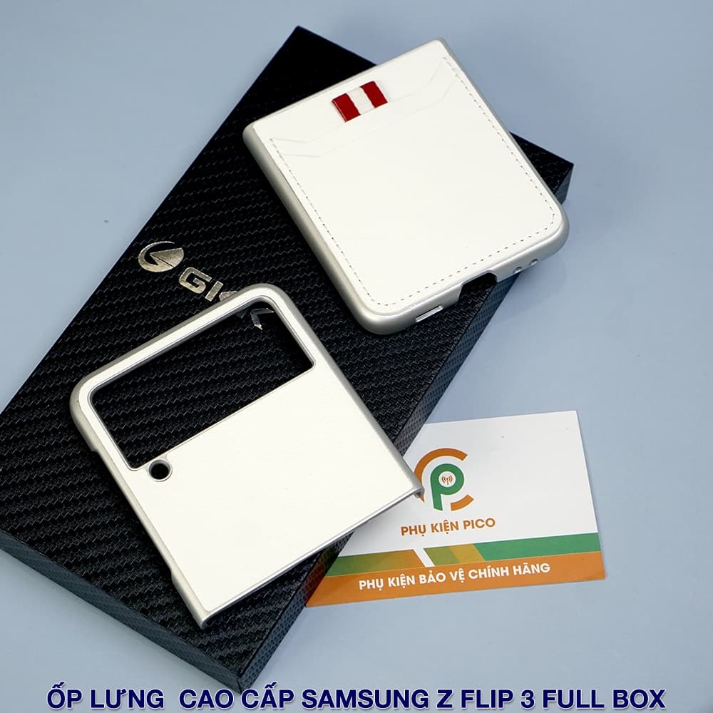 Ốp lưng Samsung Galaxy Z Flip 3 Cao cấp có kính cường lực kèm ví thông minh - 8