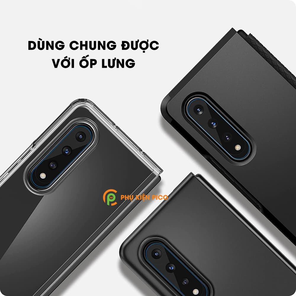 Dán camera Samsung Galaxy Z Fold 3 khung kim loại bảo vệ an toàn camera sau - 4