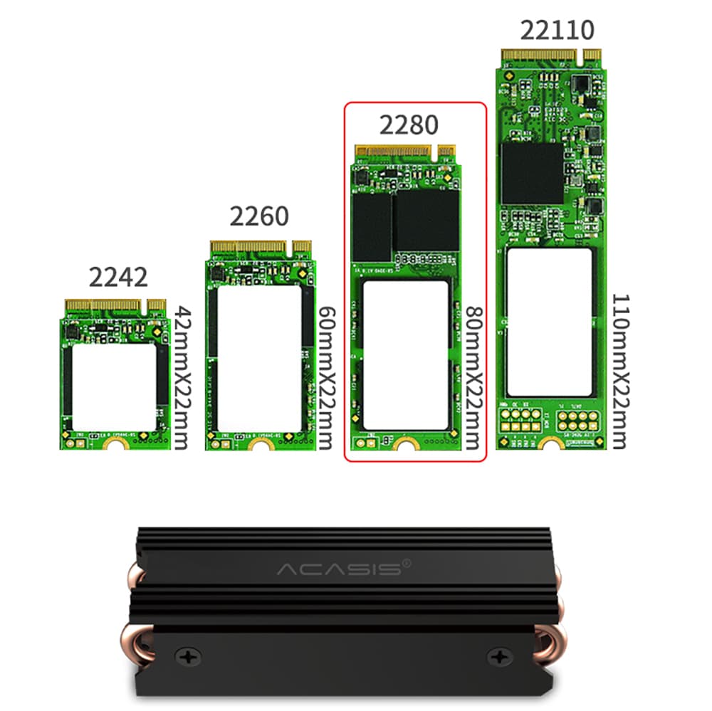 Tản nhiệt ssd nvme m2 Acasis 3 ống đồng - Tản nhiệt ssd m2 nvme Acasis - 7