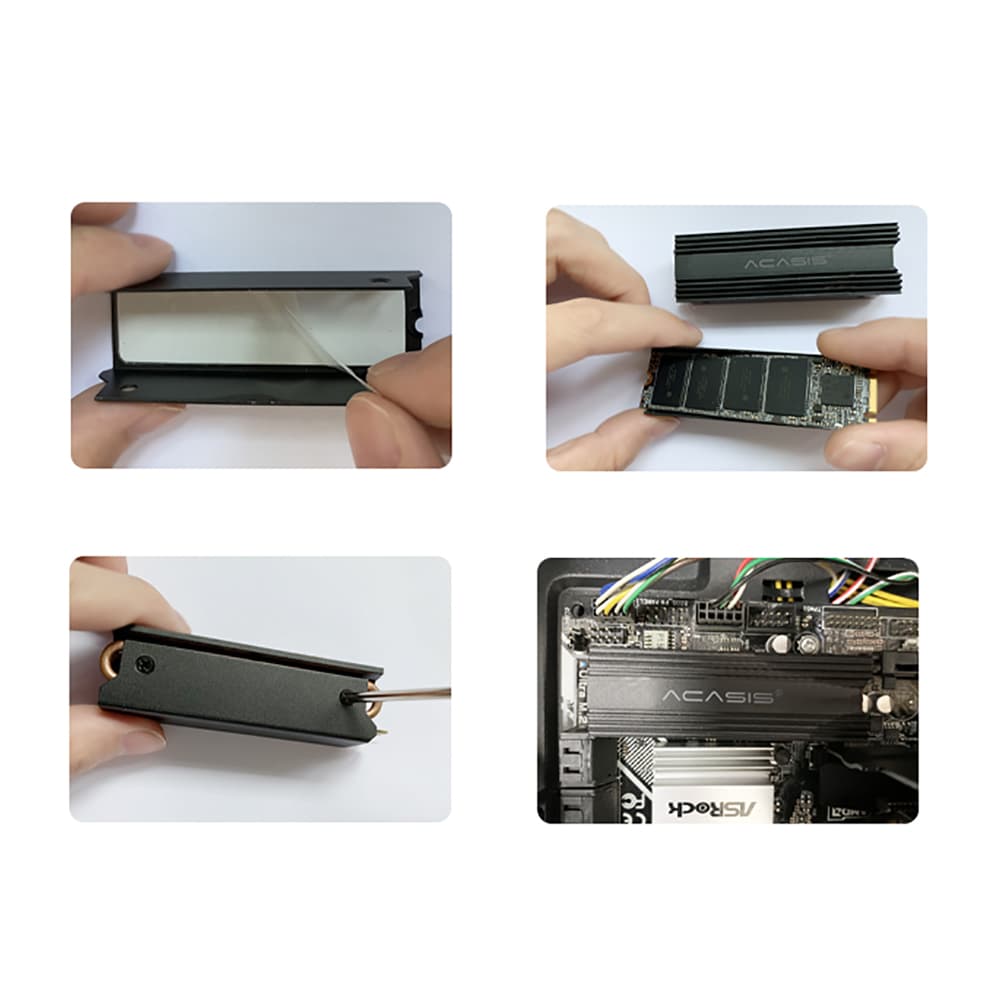 Tản nhiệt ssd nvme m2 Acasis 3 ống đồng - Tản nhiệt ssd m2 nvme Acasis - 5