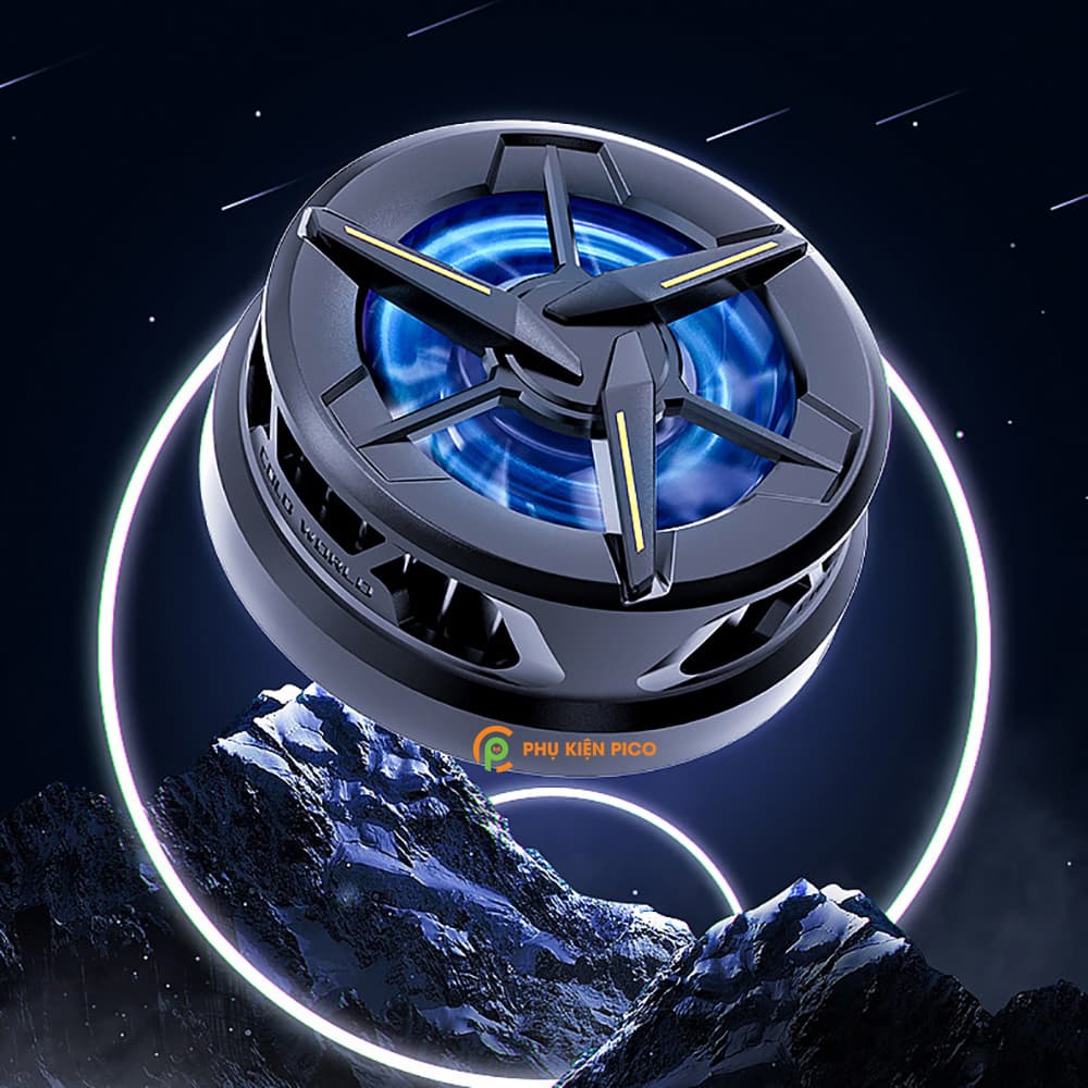 Quạt tản nhiệt điện thoại Memo CX01 tản nhiệt sò lạnh đế nam châm từ tính, leb RGB - 3