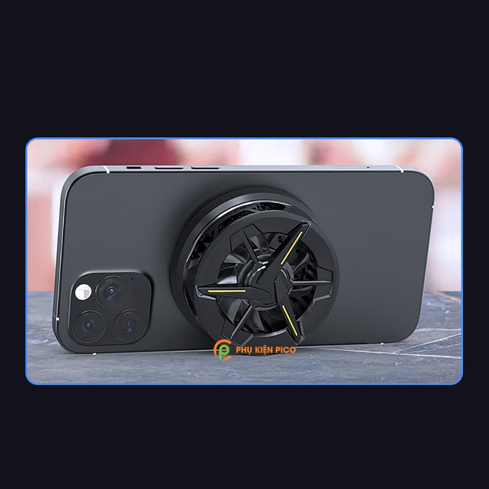 Quạt tản nhiệt điện thoại Memo CX01 tản nhiệt sò lạnh đế nam châm từ tính, leb RGB - 7