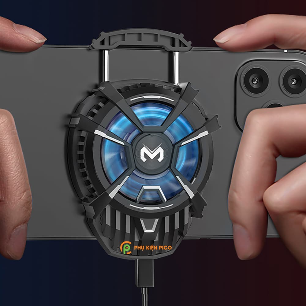 Quạt tản nhiệt điện thoại Memo DL07 tản nhiệt gaming sò lạnh siêu mát, LED RGB - 6