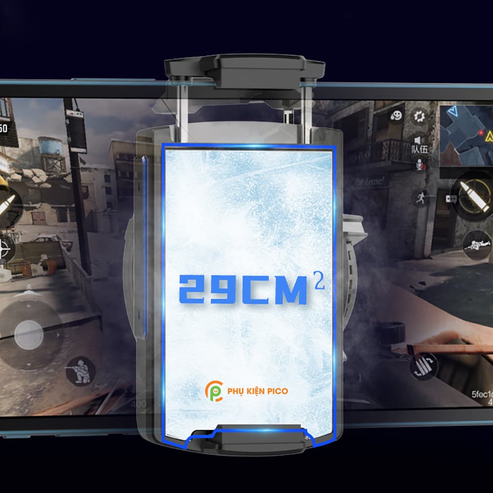 Quạt tản nhiệt điện thoại Memo DL08 bản mới nhất 2022 tản nhiệt gaming sò lạnh siêu mát, LED RGB - 6