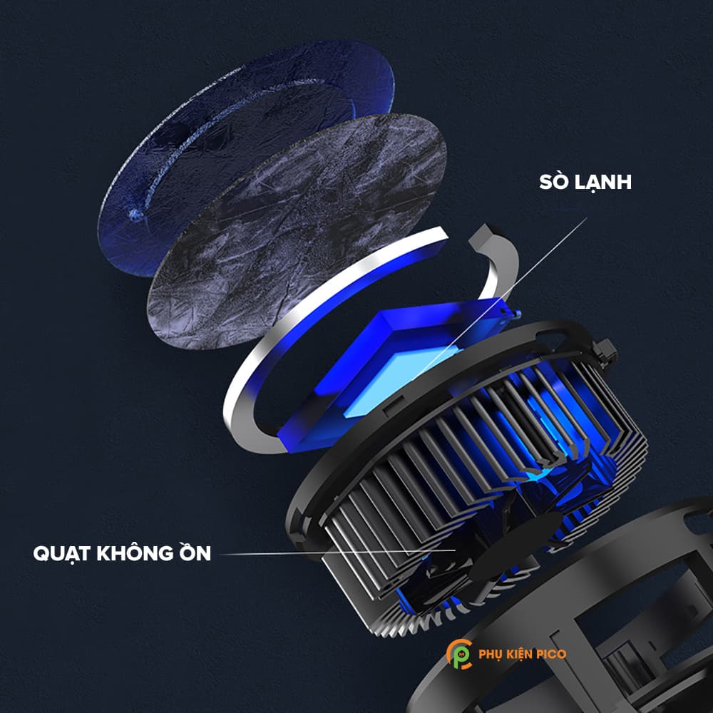Quạt tản nhiệt điện thoại X13 sò lạnh tích hợp sạc không dây Magsafe 15W - 9