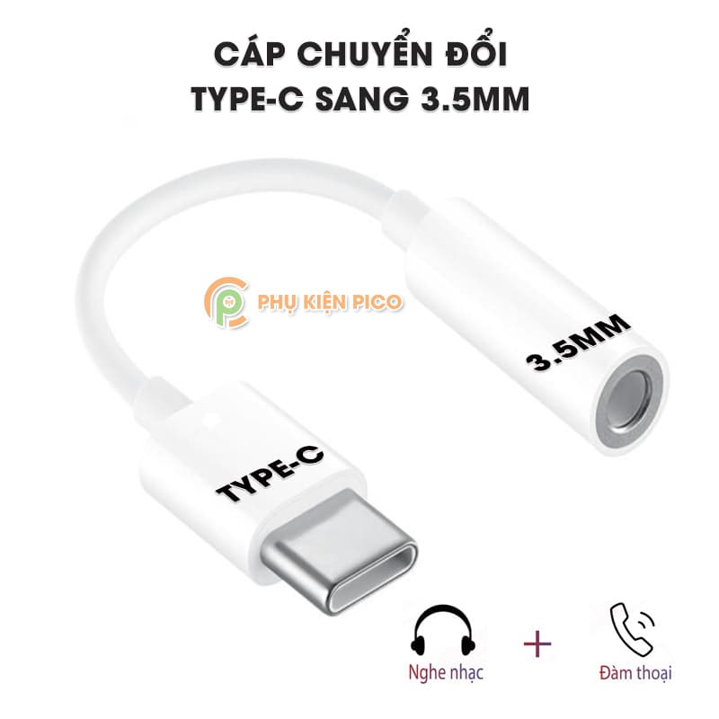 Đầu chuyển đổi cổng tai nghe từ Type-C sang 3.5mm - Jack Chuyển Đổi Tai Nghe 3.5 Sang Type-C