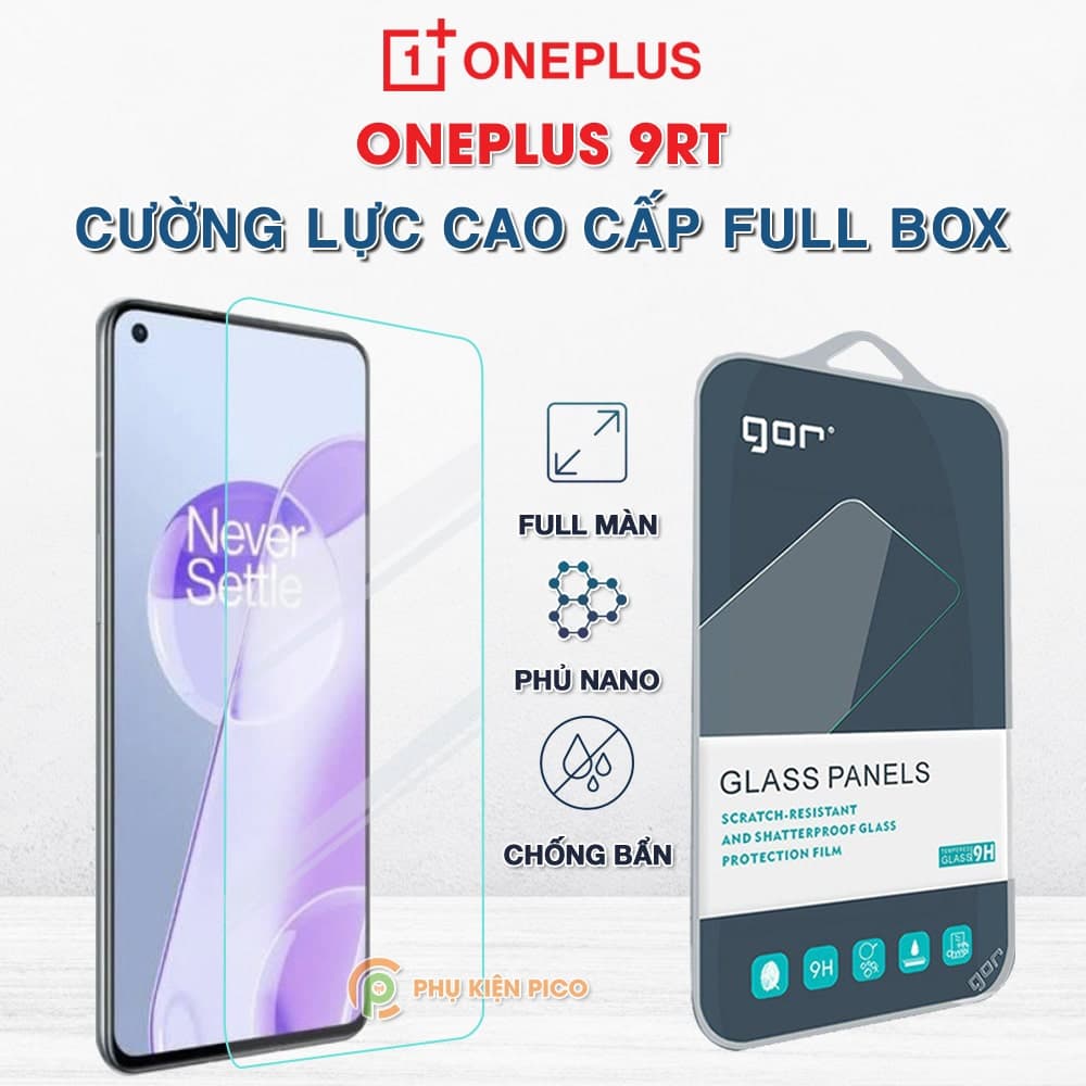 Kính cường lực Oneplus 9RT full màn hình chính hãng Gor
