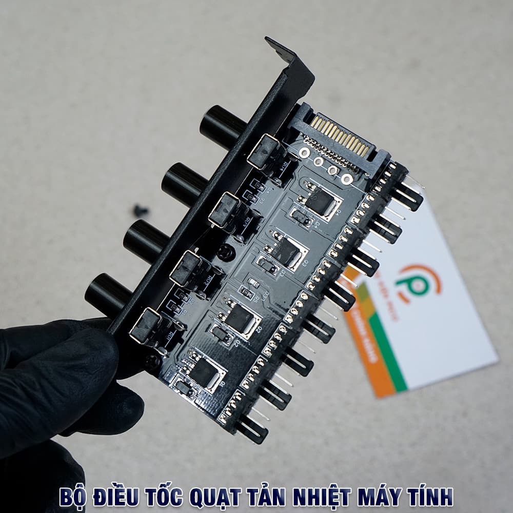 Bộ điều chỉnh tốc độ quạt Fan Case - Bộ điều tốc quạt PC máy tính PWM 8 cổng 4 pin 3 pin PCI - 5