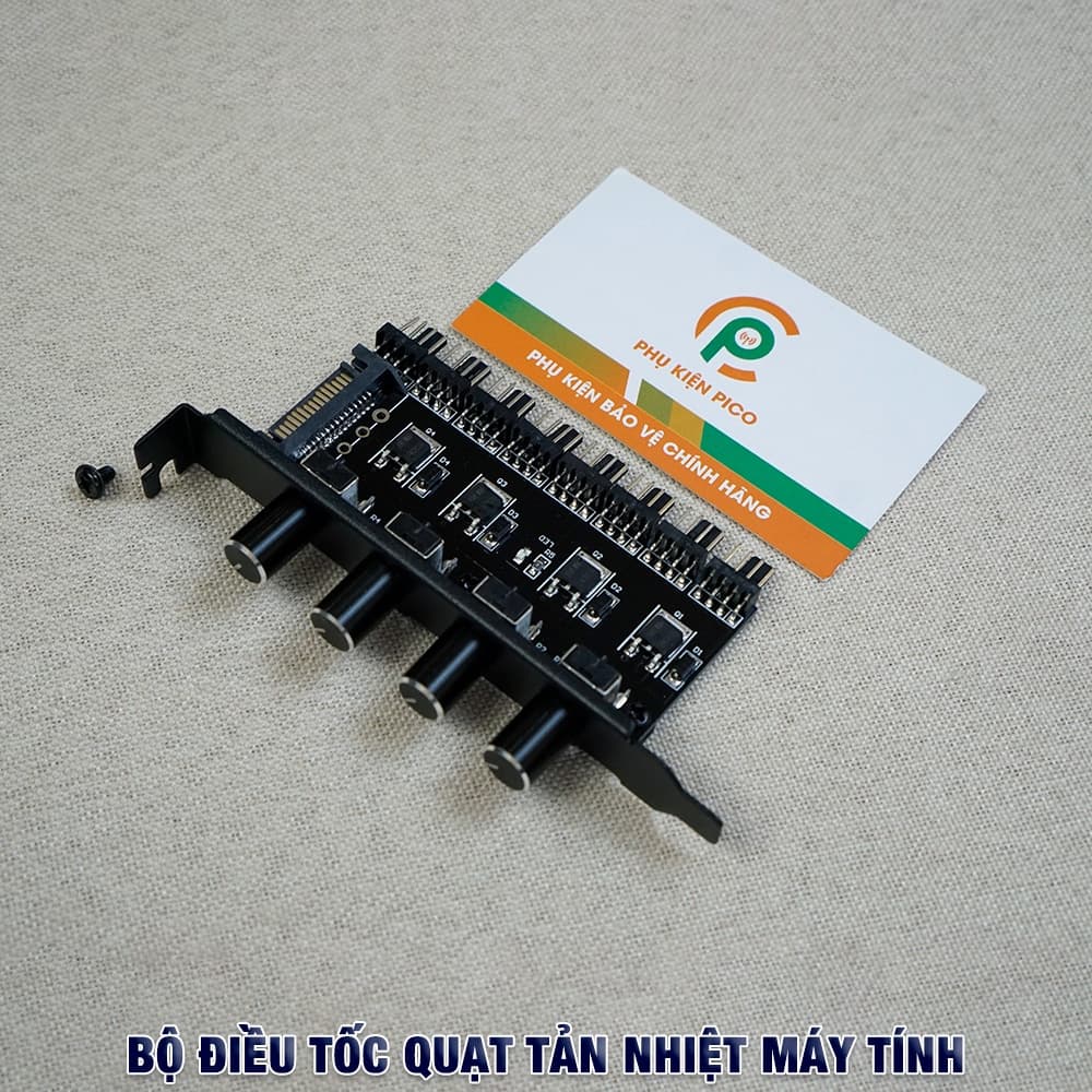 Bộ điều chỉnh tốc độ quạt Fan Case - Bộ điều tốc quạt PC máy tính PWM 8 cổng 4 pin 3 pin PCI - 3