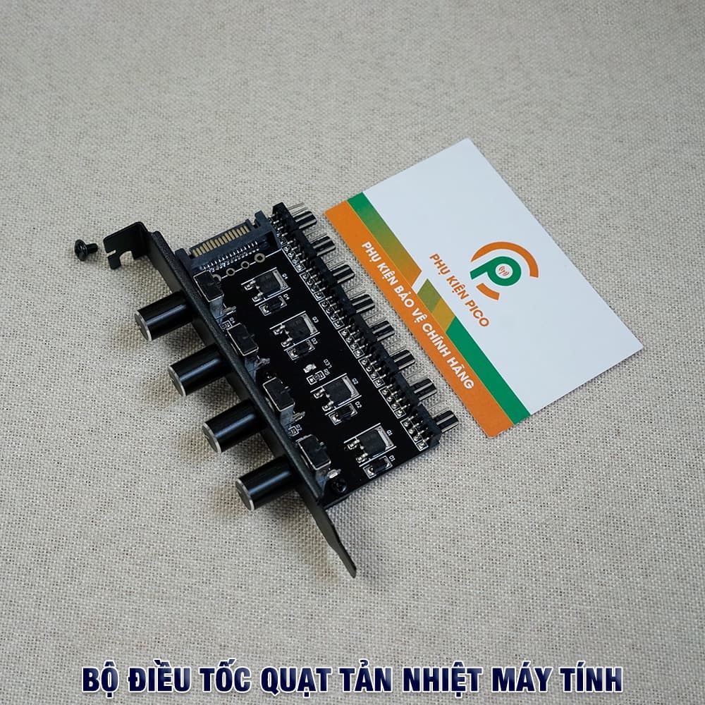 Bộ điều chỉnh tốc độ quạt Fan Case - Bộ điều tốc quạt PC máy tính PWM 8 cổng 4 pin 3 pin PCI - 2