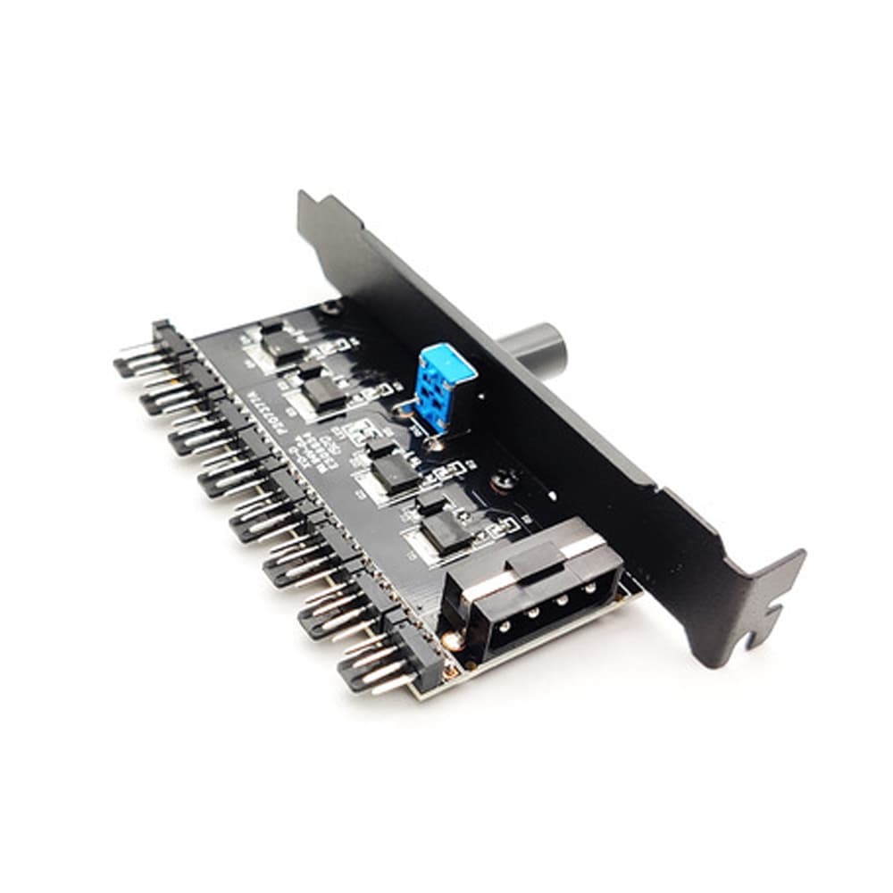 Bộ điều chỉnh tốc độ quạt Fan Case - Bộ điều tốc quạt PC máy tính PWM 8 cổng 4 pin 3 pin PCI - 6