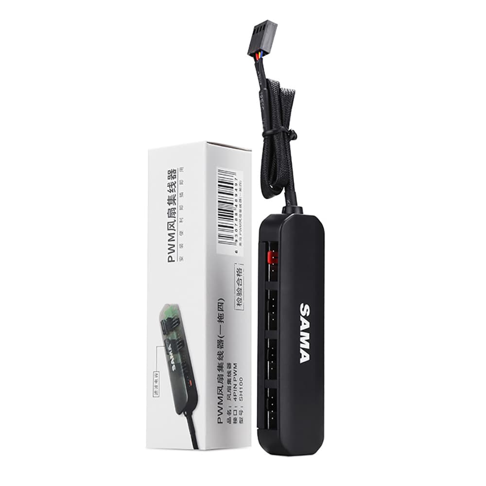 Hub chia quạt 4 cổng pwm điều tốc - Hub fan case PWM 4 cổng chính hãng Sama - 2
