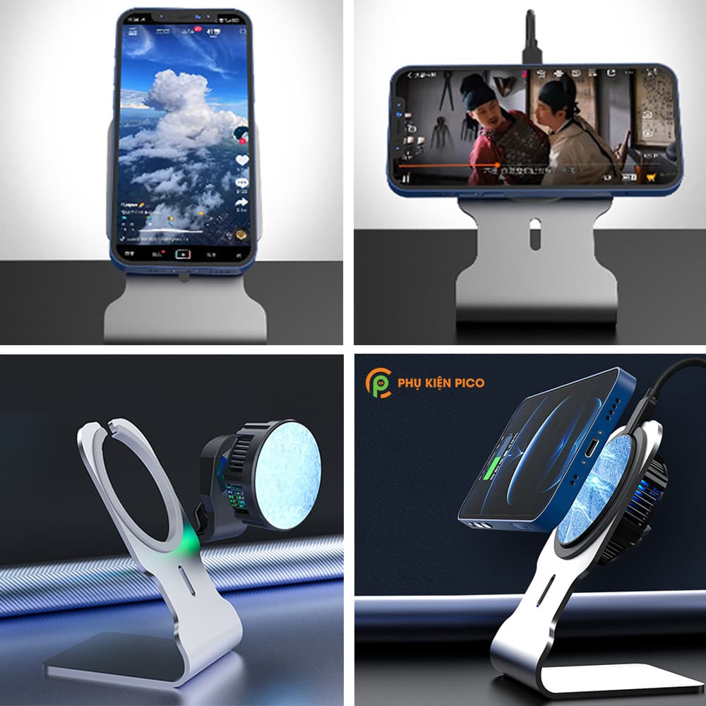 Quạt tản nhiệt điện thoại X13 sò lạnh tích hợp sạc không dây Magsafe 15W - 3