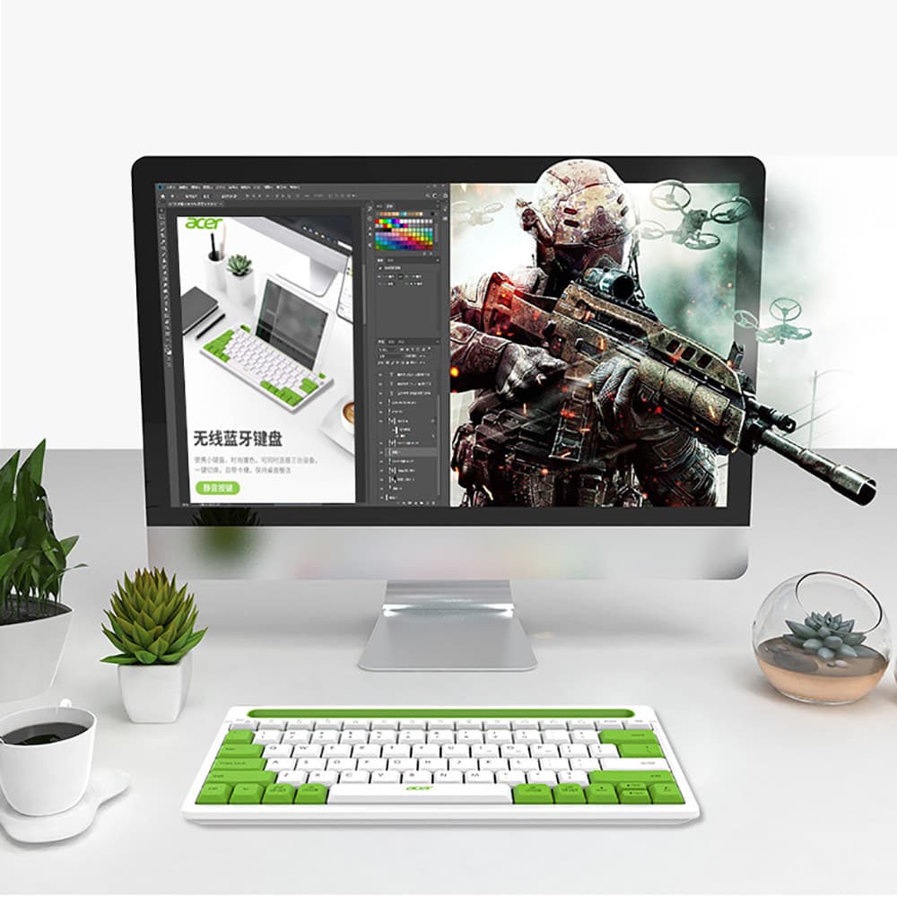 Bàn phím không dây - Bàn phím bluetooth Ipad / Mipad 5 / Bàn phím Máy tính bảng chính hãng Acer - 7