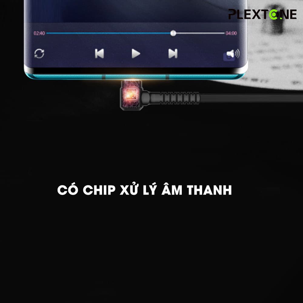 Cáp chuyển cổng Type C sang chân 3.5mm cắm tai nghe gaming cao cấp chính hãng Plextone - 4