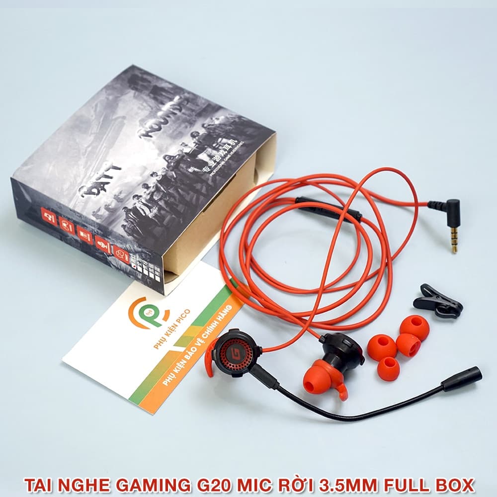 Tai nghe Gaming có mic rời G20 Lite 3.5mm - tai nghe gaming có dây không độ trễ - 2