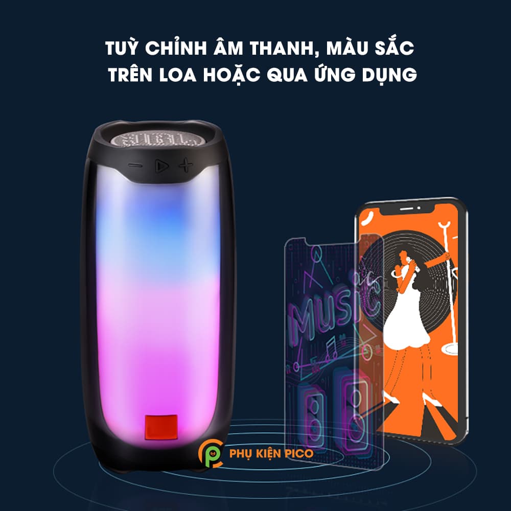 Loa di động bluetooth JBL Pulse 4 20W đèn led 360 độ - 5