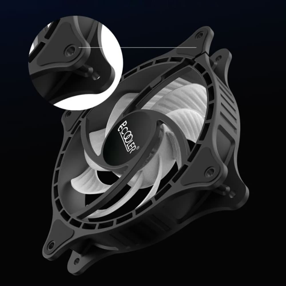 Quạt tản nhiệt PC Cooler S RGB Fan case 12cm Fan case máy tính PWM 3 Pin - 9