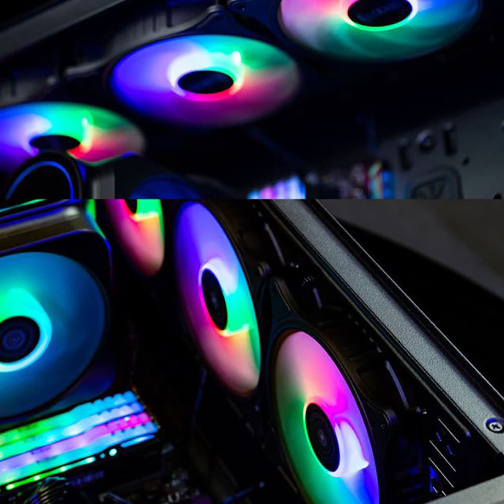 Quạt tản nhiệt PC Cooler S RGB Fan case 12cm Fan case máy tính PWM 3 Pin - 6