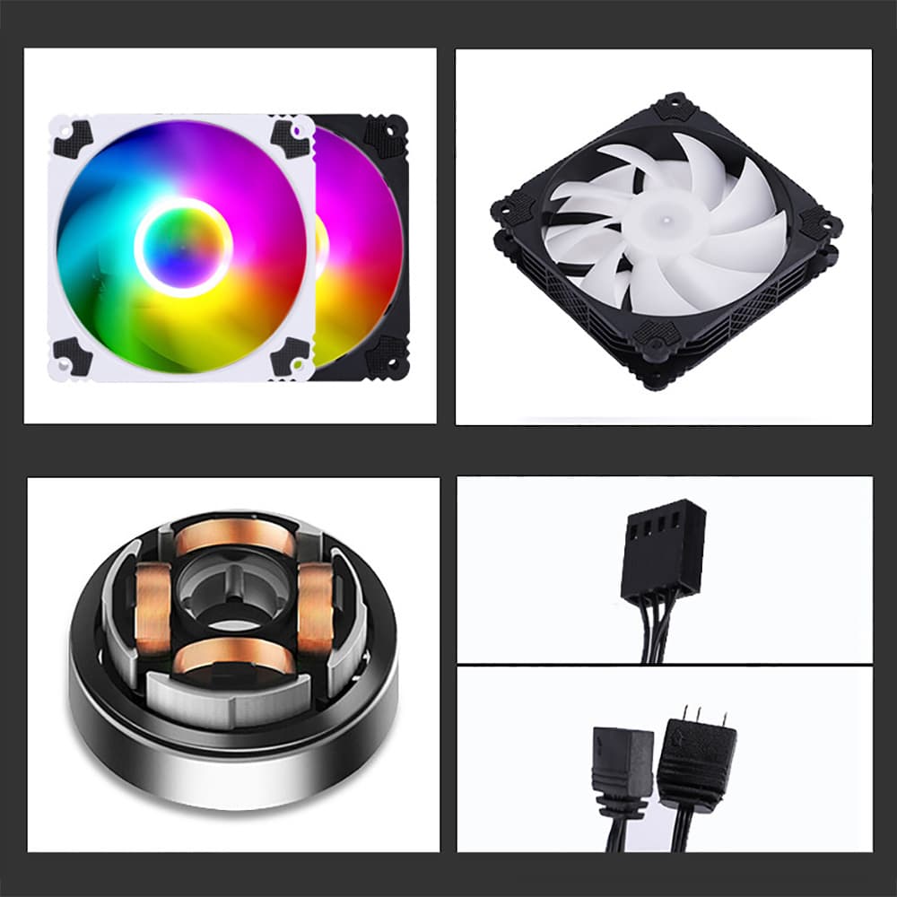 Quạt fan case ARGB Bubalus quạt tản nhiệt PC 12cm sync main Fan Led A RGB máy tính - 9