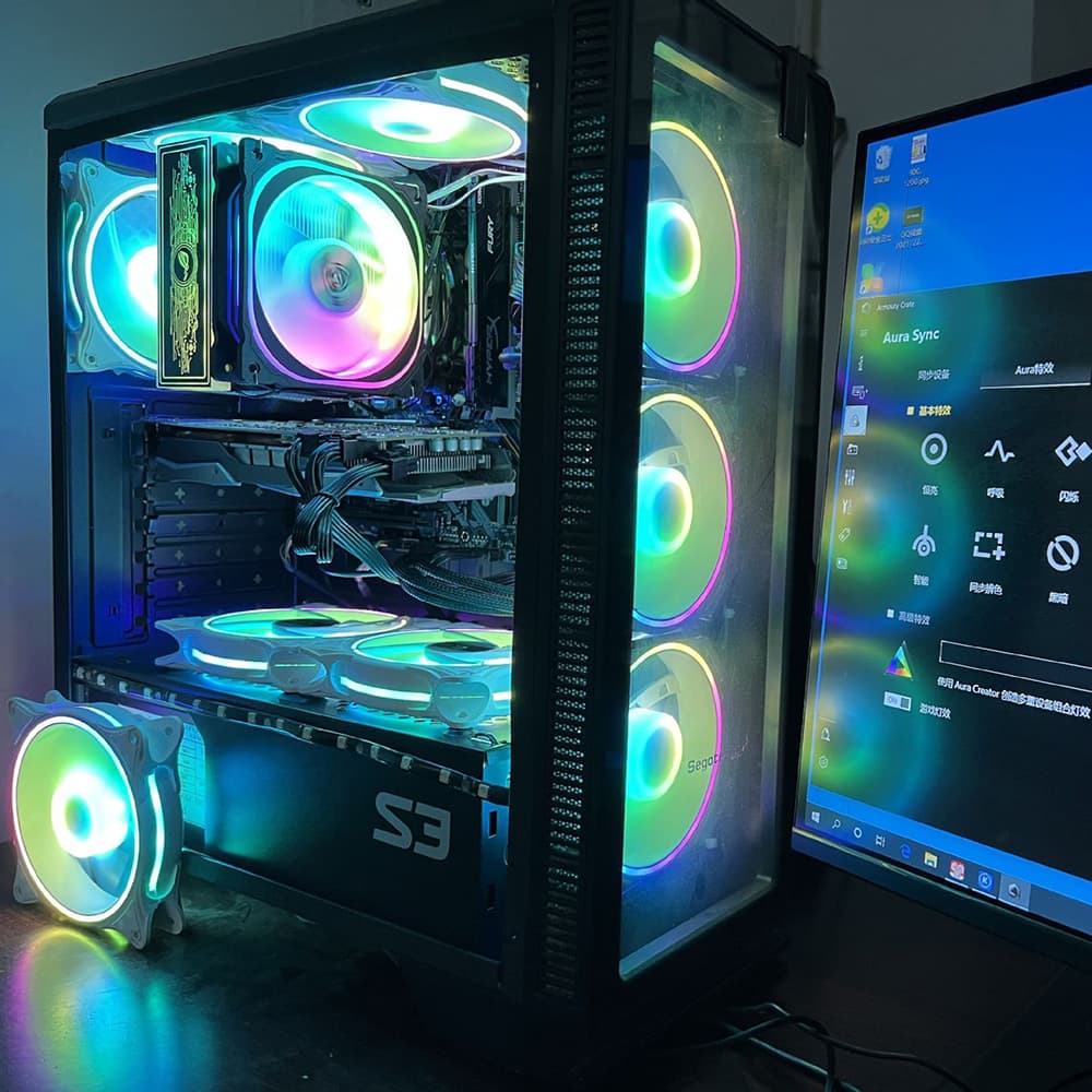 Quạt fan case ARGB Bubalus quạt tản nhiệt PC 12cm sync main Fan Led A RGB máy tính - 8