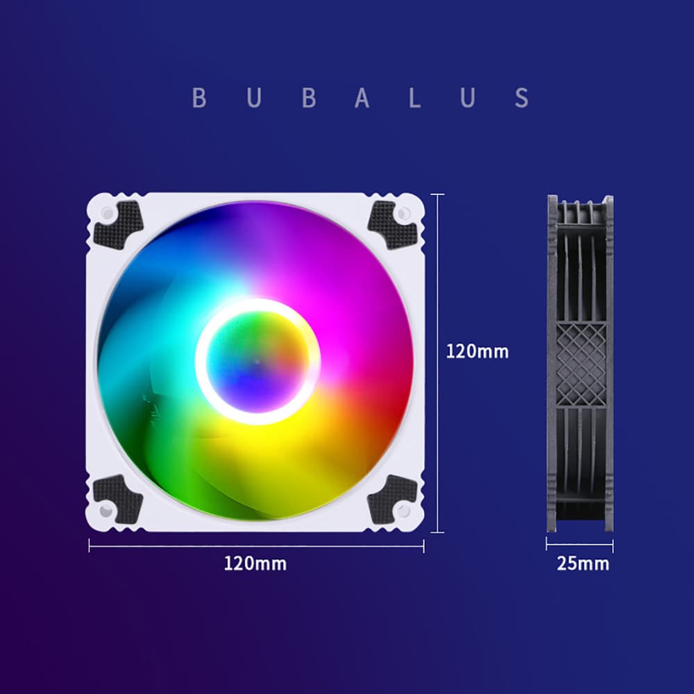 Quạt fan case ARGB Bubalus quạt tản nhiệt PC 12cm sync main Fan Led A RGB máy tính - 4
