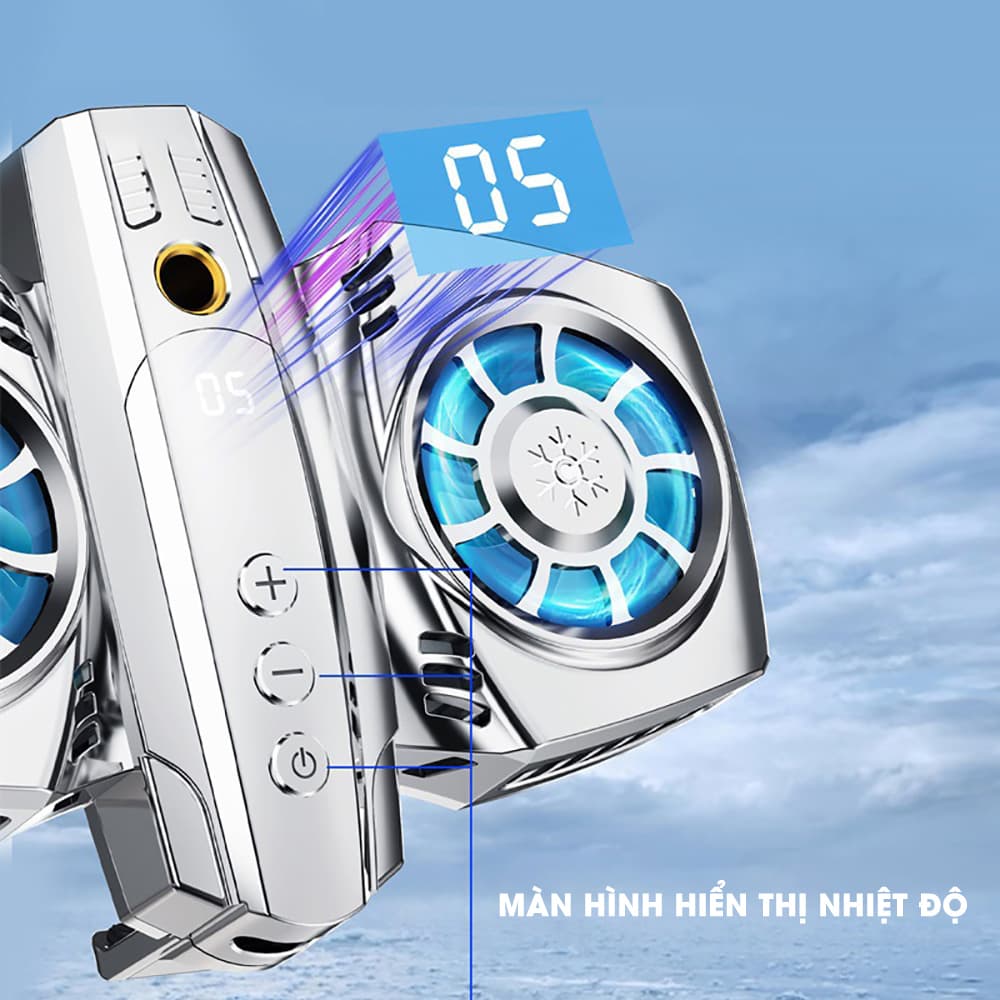 Quạt tản nhiệt điện thoại sò lạnh K4 Pro 2 sò lạnh - Quạt tản nhiệt điện thoại 2 quạt kép livestream tiktok - 7