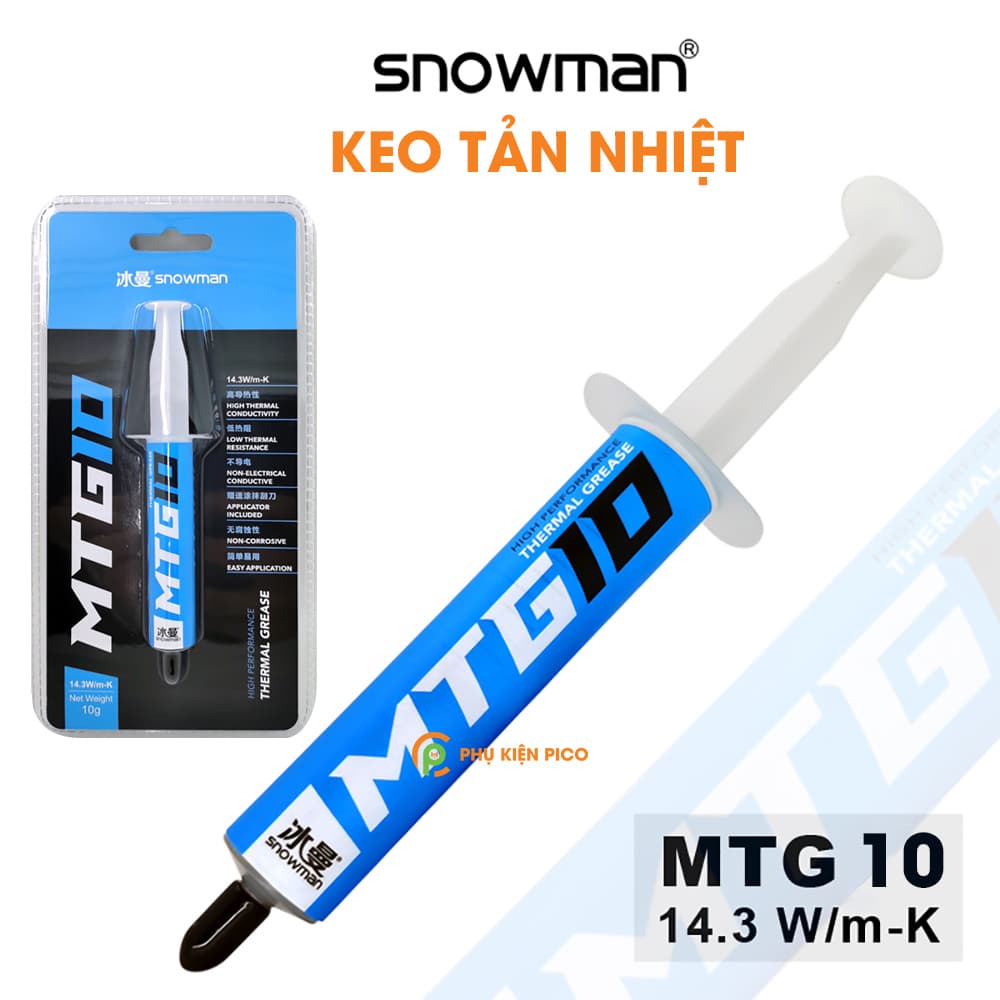 Keo tản nhiệt CPU 14.3W/mK Snowman MTG10 kem tản nhiệt máy tính laptop