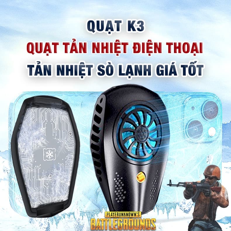Quạt tản nhiệt điện thoại sò lạnh K3 tản nhiệt Gaming giá rẻ