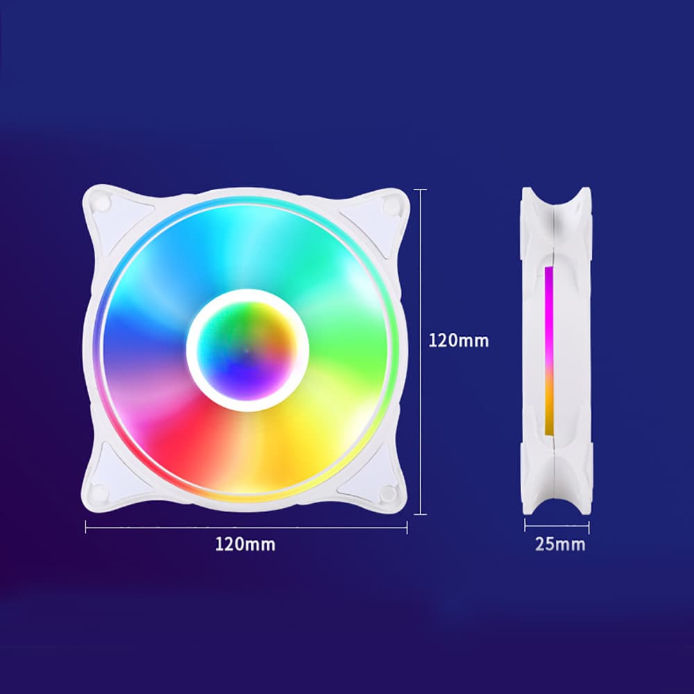 Quạt fan case Halo ARGB Metalfish quạt tản nhiệt PC 12cm sync main Fan Led A RGB máy tính - 7