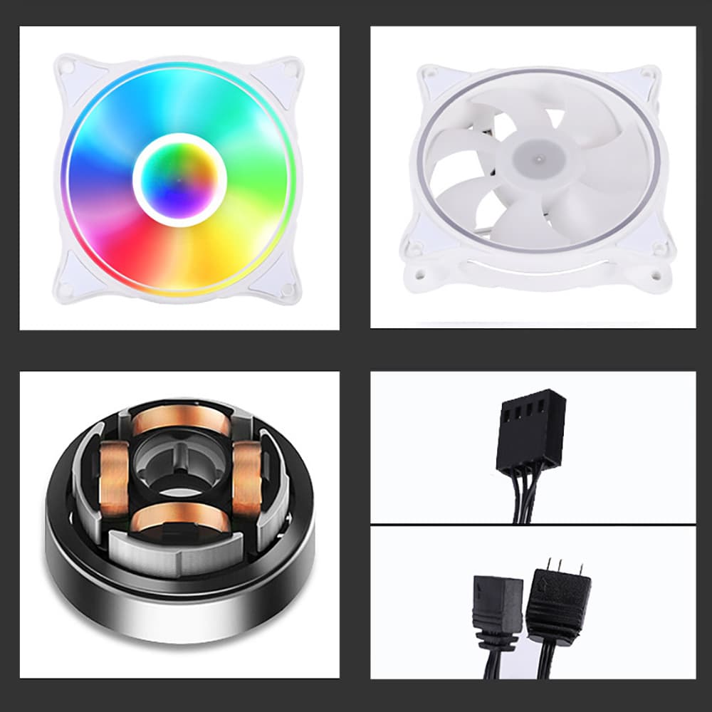 Quạt fan case Halo ARGB Metalfish quạt tản nhiệt PC 12cm sync main Fan Led A RGB máy tính - 5