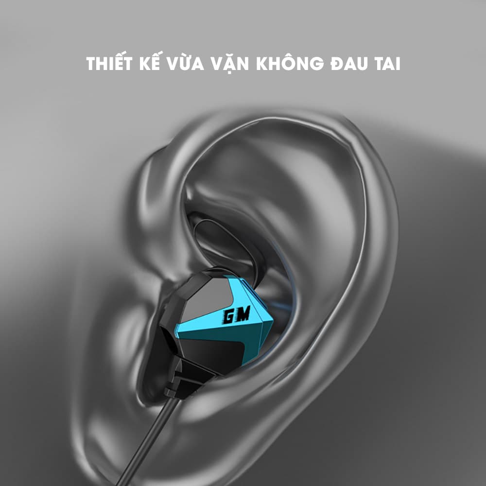 Tai nghe gaming có mic rời G56 3.5mm - Tai nghe gaming có dây G56 Dual driver - 4